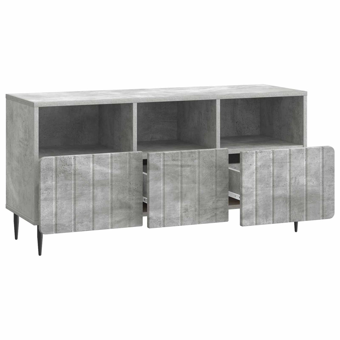 TV szekrény fiókkal Betonszürke 102 x 34,5 x 50 cm Szerelt Fa