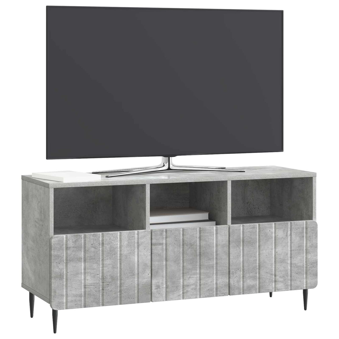 TV szekrény fiókkal Betonszürke 102 x 34,5 x 50 cm Szerelt Fa