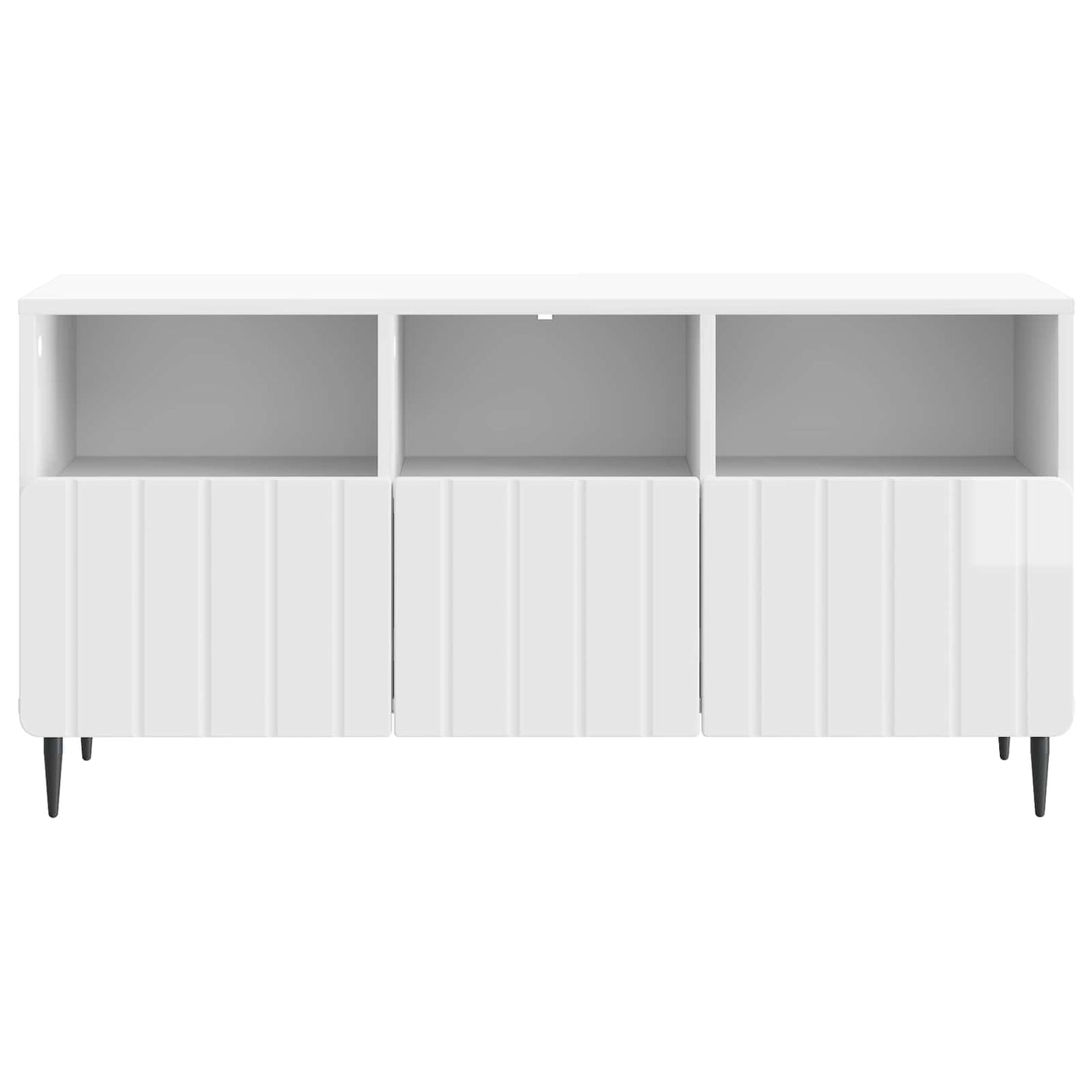 TV szekrény Magasfényű Fehér 102 x 34,5 x 50 cm Szerelt Fa