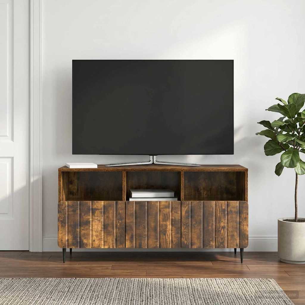 TV szekrény fiókkal Füstös Tölgy 102 x 34,5 x 50 cm Szerelt Fa