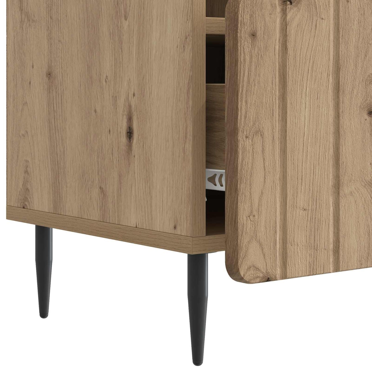 TV szekrény 102 x 34,5 x 50 cm Kézműves Tölgy Szerelt Fa