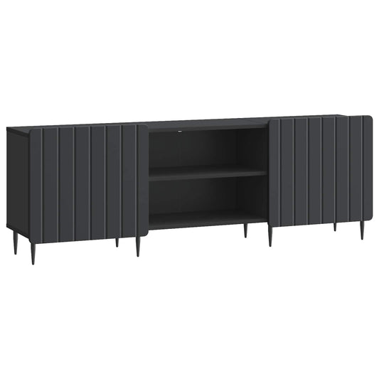 TV szekrény Fekete 150 x 31 x 52 cm Szerelt Fa