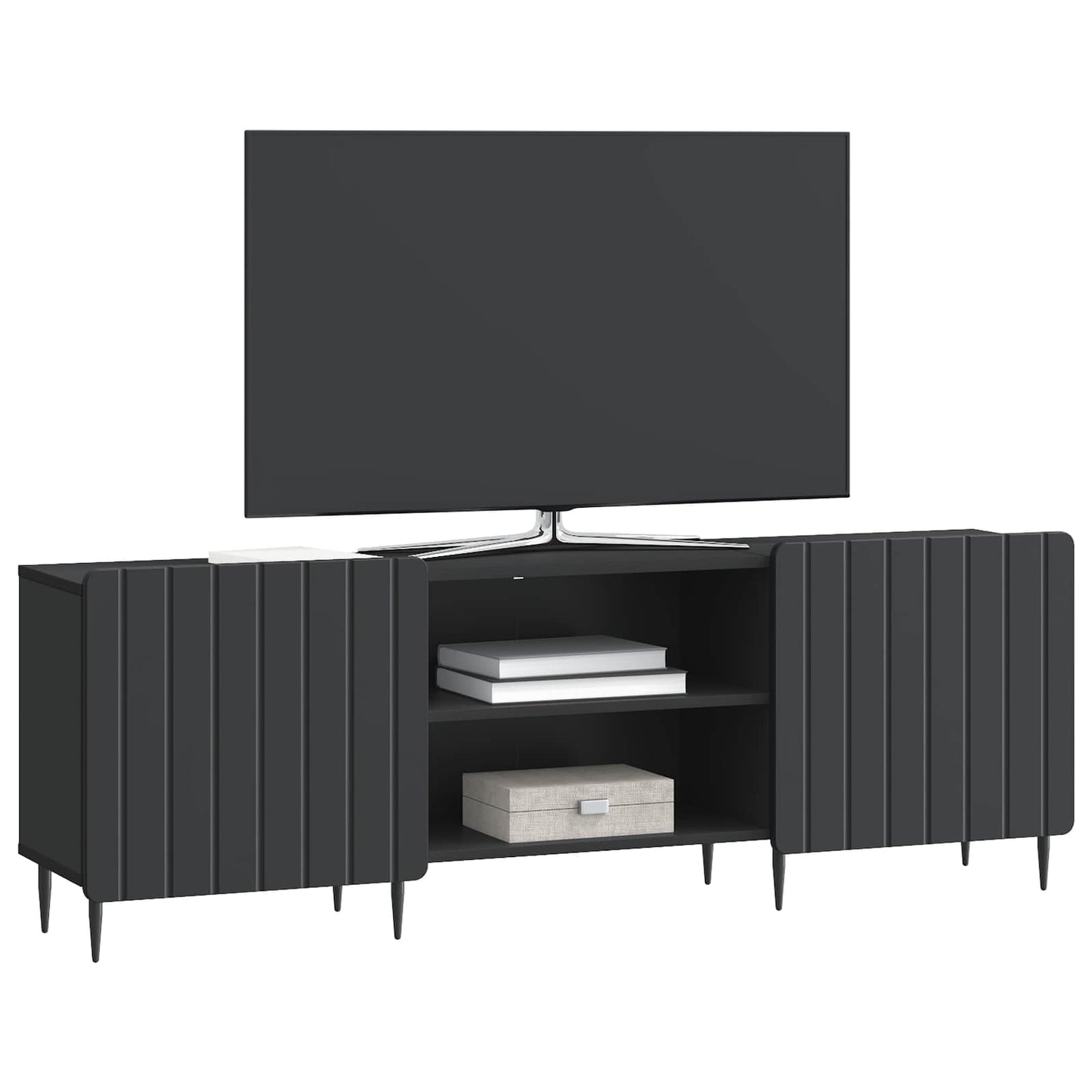 TV szekrény Fekete 150 x 31 x 52 cm Szerelt Fa