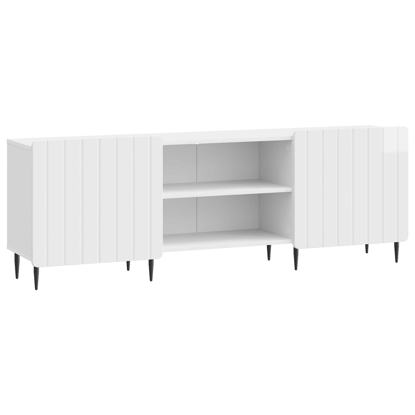 TV szekrény Magasfényű Fehér 150 x 31 x 52 cm Szerelt Fa