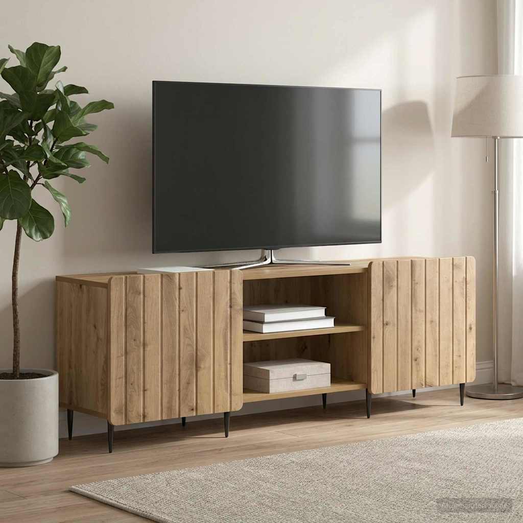 TV szekrény 150 x 31 x 52 cm Kézműves Tölgy Szerelt Fa