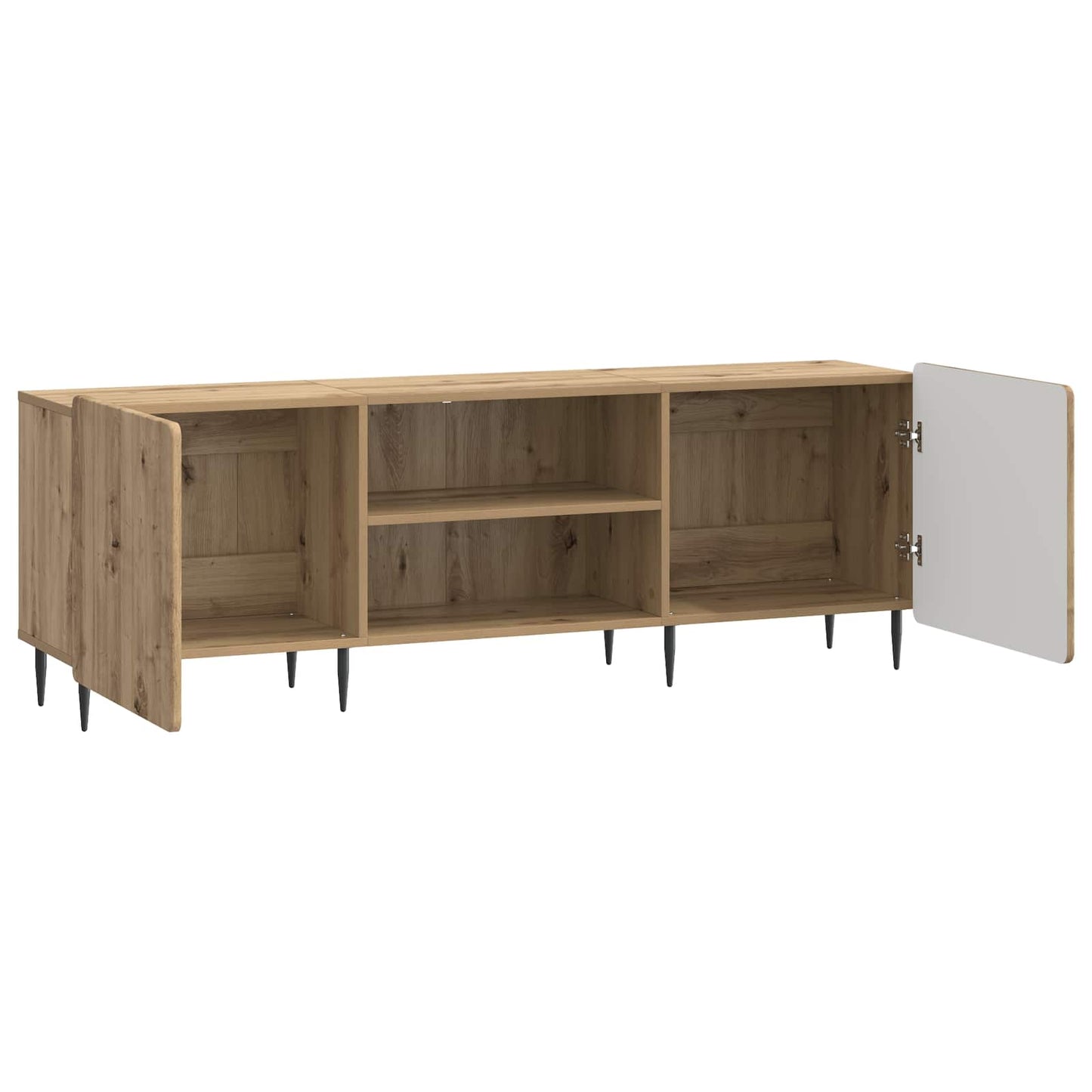 TV szekrény 150 x 31 x 52 cm Kézműves Tölgy Szerelt Fa