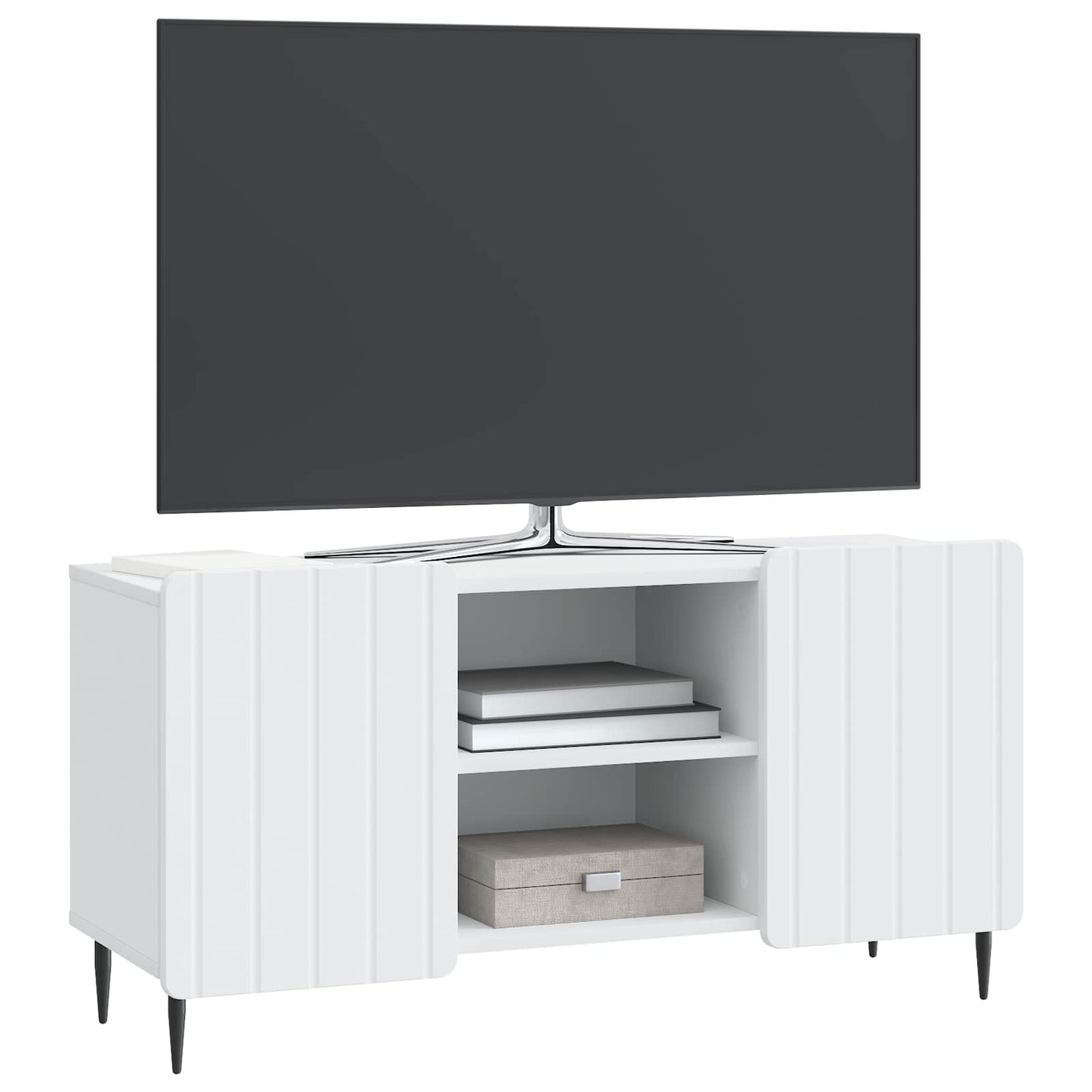 TV szekrény Fehér 102 x 34,5 x 52 cm Szerelt Fa