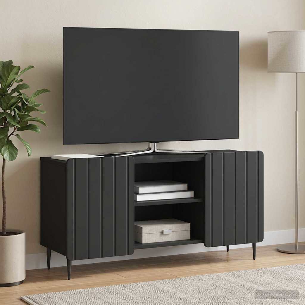 TV szekrény Fekete 102 x 34,5 x 52 cm Szerelt Fa
