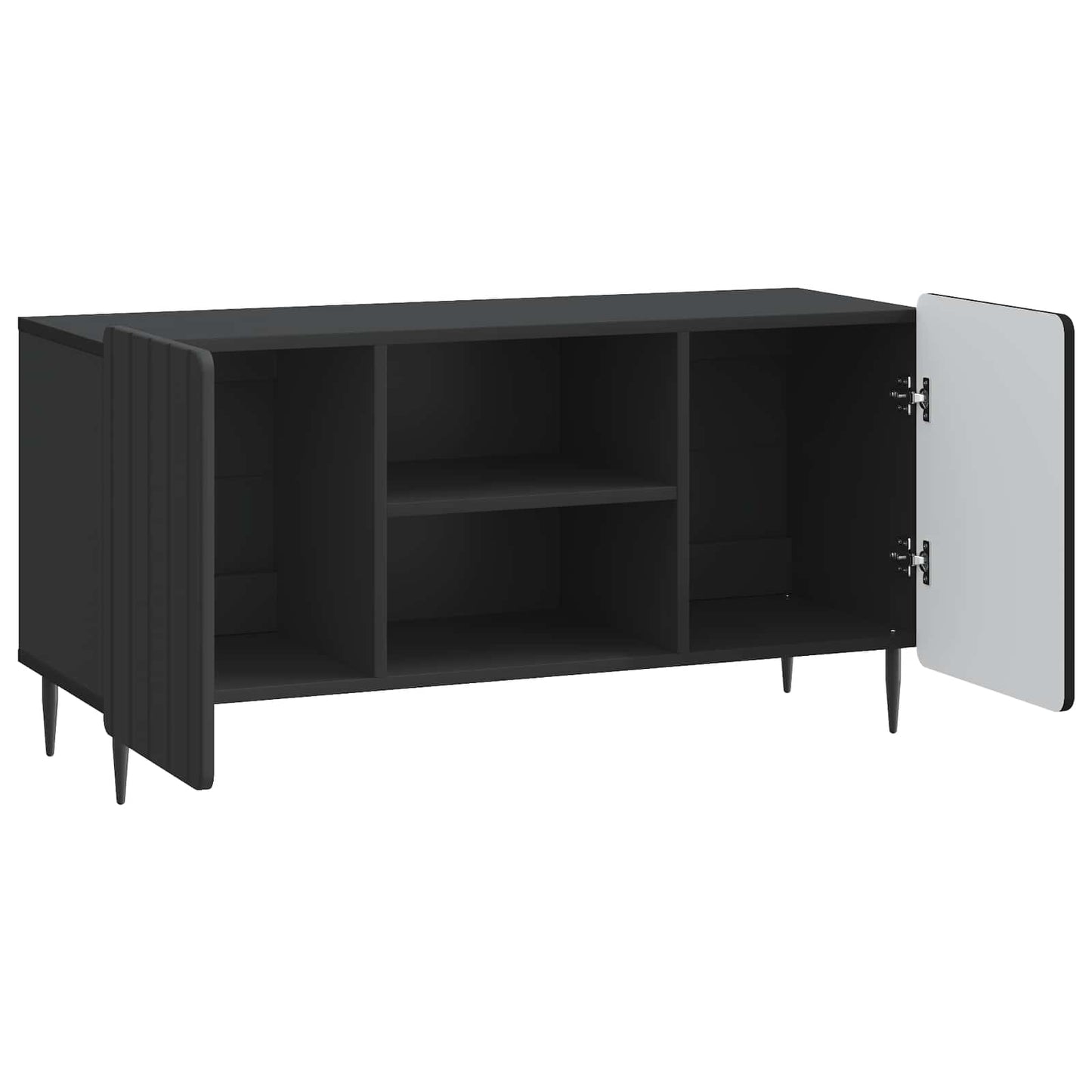 TV szekrény Fekete 102 x 34,5 x 52 cm Szerelt Fa