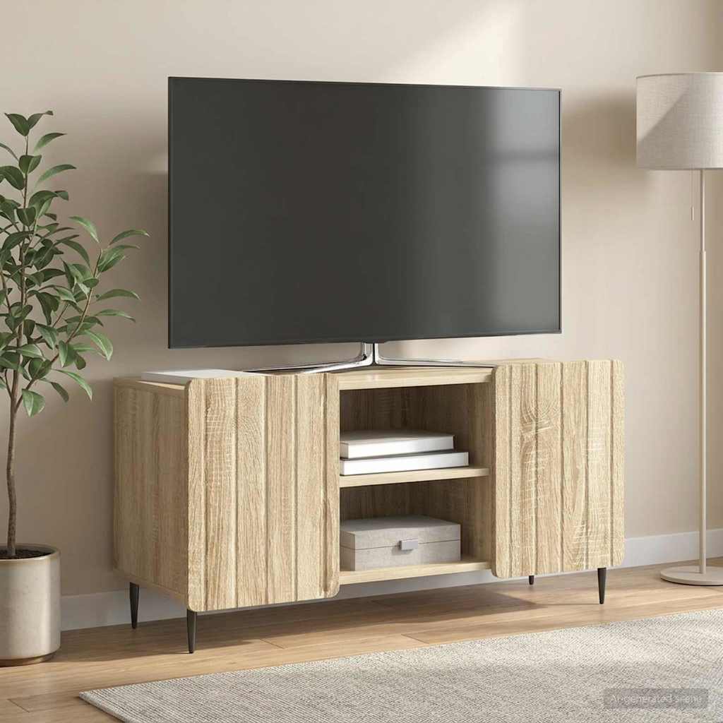 TV szekrény Sonoma Tölgy 102 x 34,5 x 52 cm Szerelt Fa