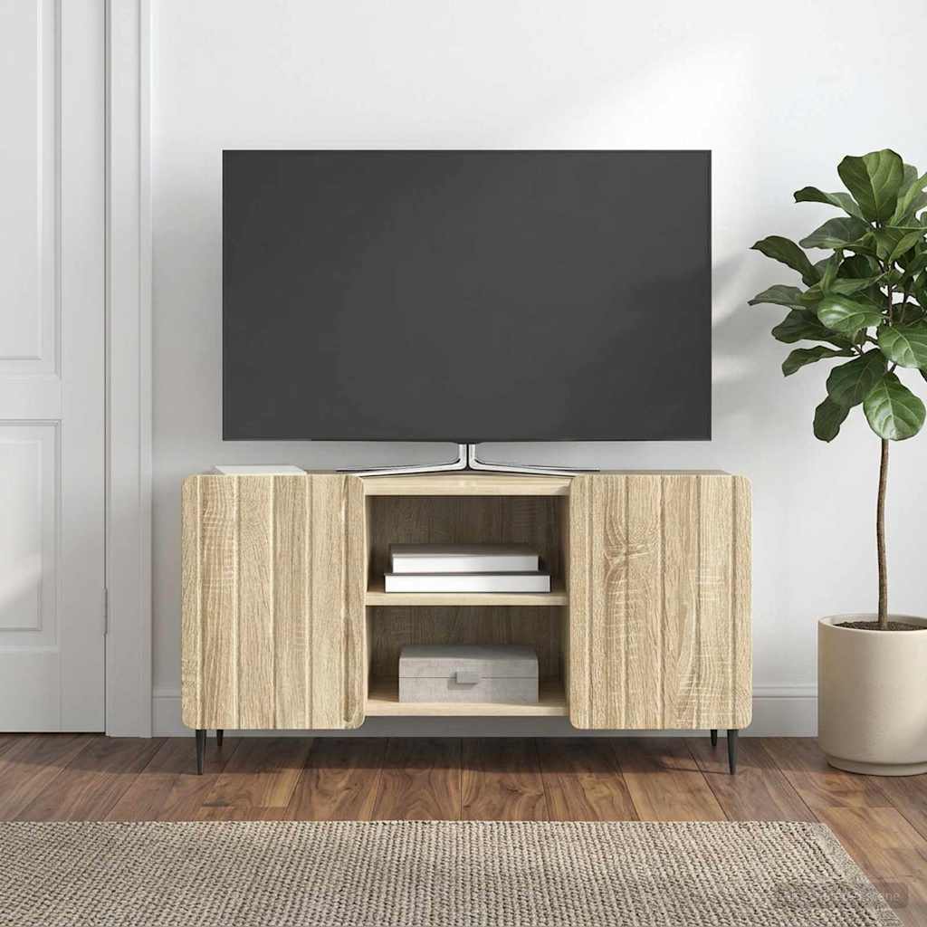 TV szekrény Sonoma Tölgy 102 x 34,5 x 52 cm Szerelt Fa