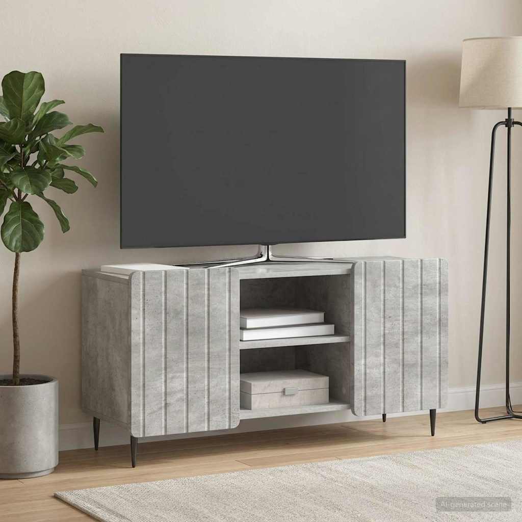 TV szekrény Betonszürke 102 x 34,5 x 52 cm Szerelt Fa
