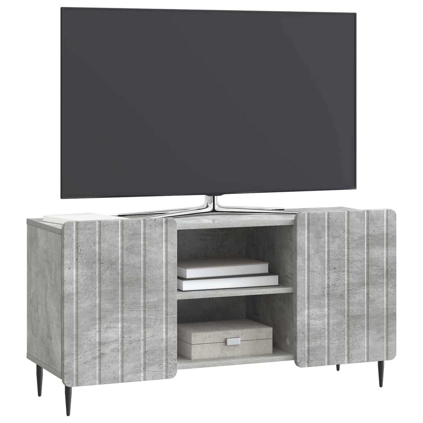 TV szekrény Betonszürke 102 x 34,5 x 52 cm Szerelt Fa