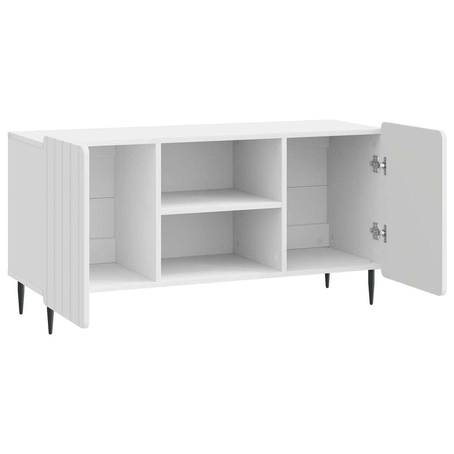 TV szekrény Magasfényű Fehér 102 x 34,5 x 52 cm Szerelt Fa
