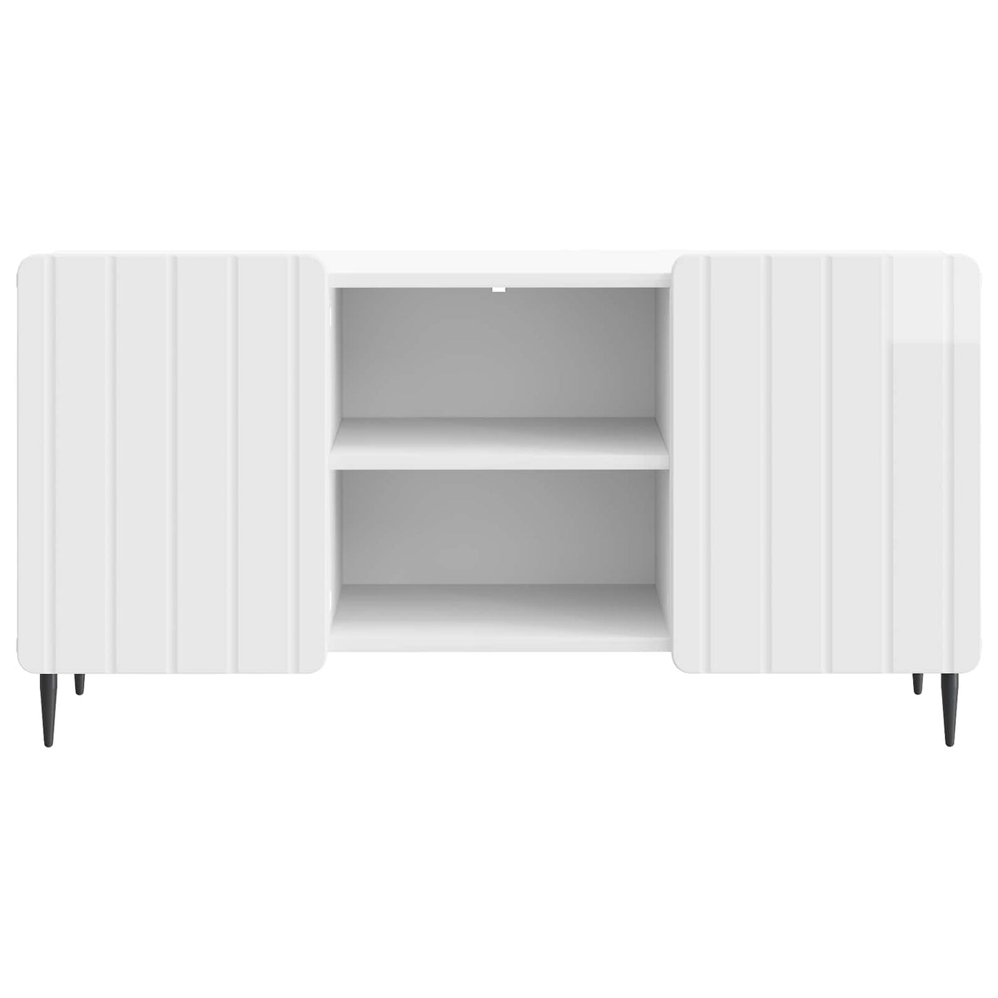 TV szekrény Magasfényű Fehér 102 x 34,5 x 52 cm Szerelt Fa