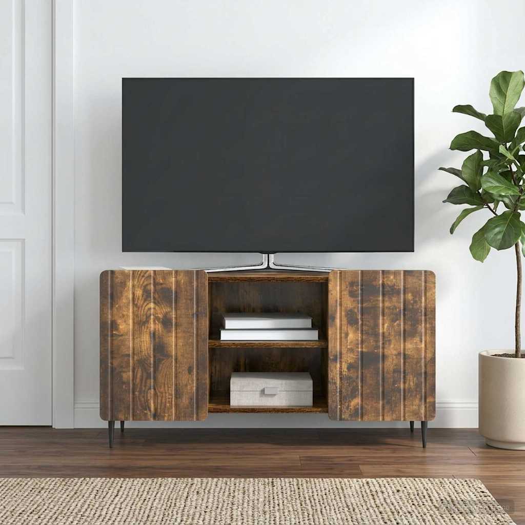 TV szekrény Füstös Tölgy 102 x 34,5 x 52 cm Szerelt Fa