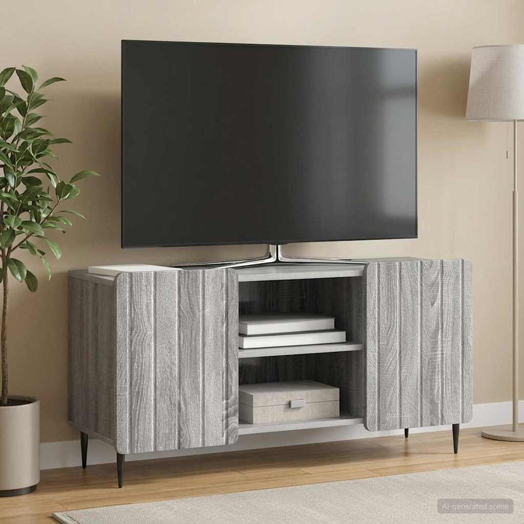 TV szekrény Szürke Sonoma 102 x 34,5 x 52 cm Szerelt Fa