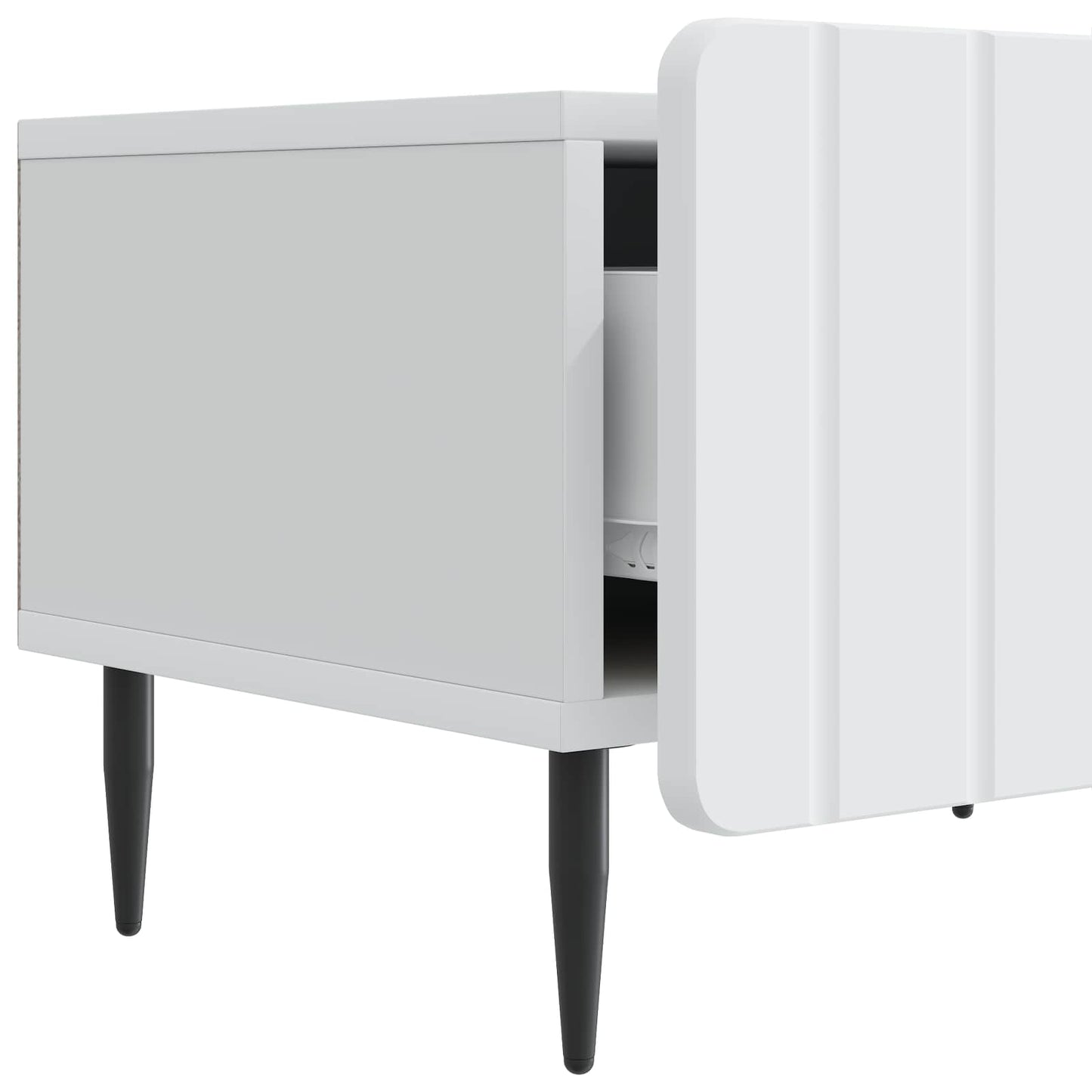 TV szekrény fiókkal Fehér 147 x 34,5 x 32 cm Szerelt Fa