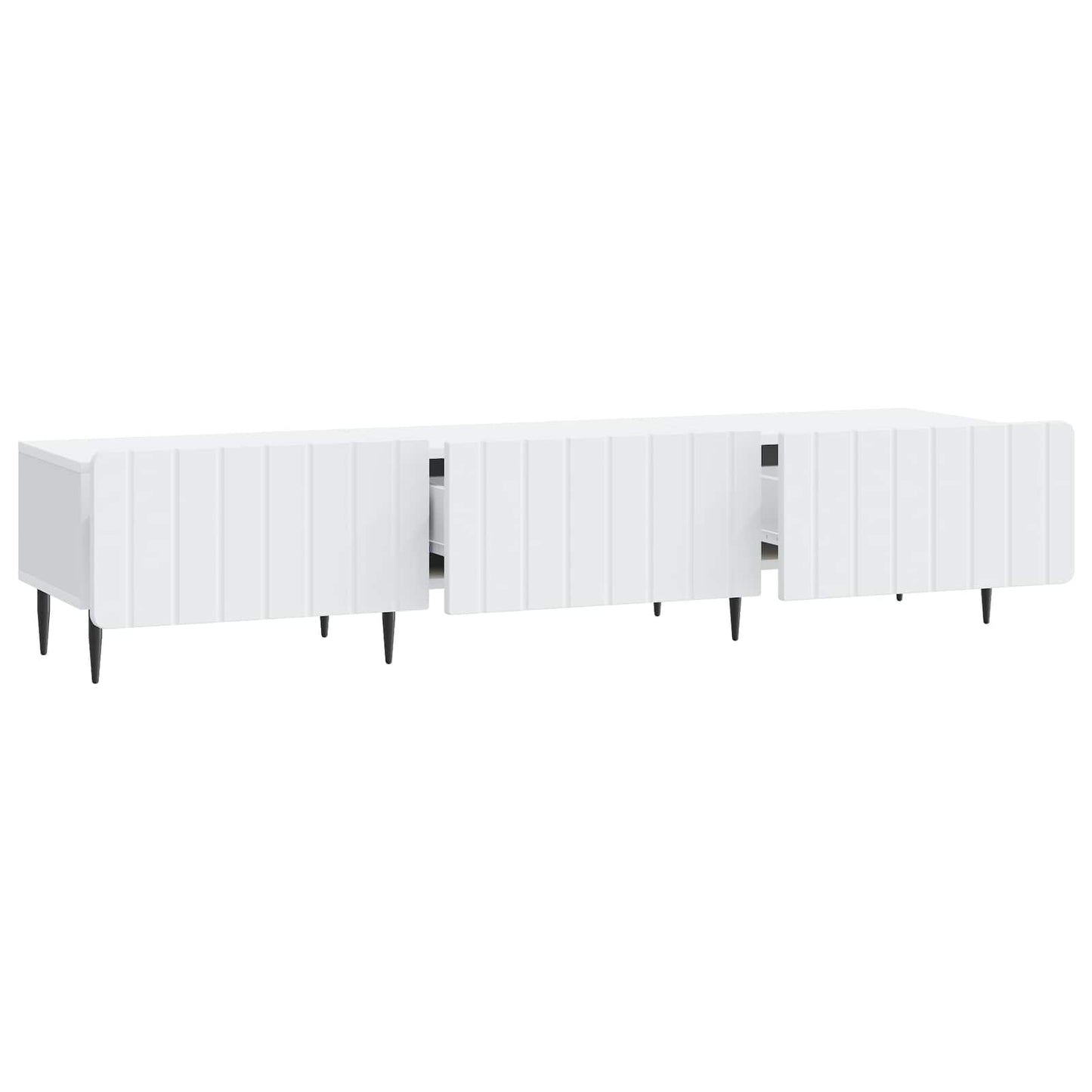 TV szekrény fiókkal Fehér 147 x 34,5 x 32 cm Szerelt Fa