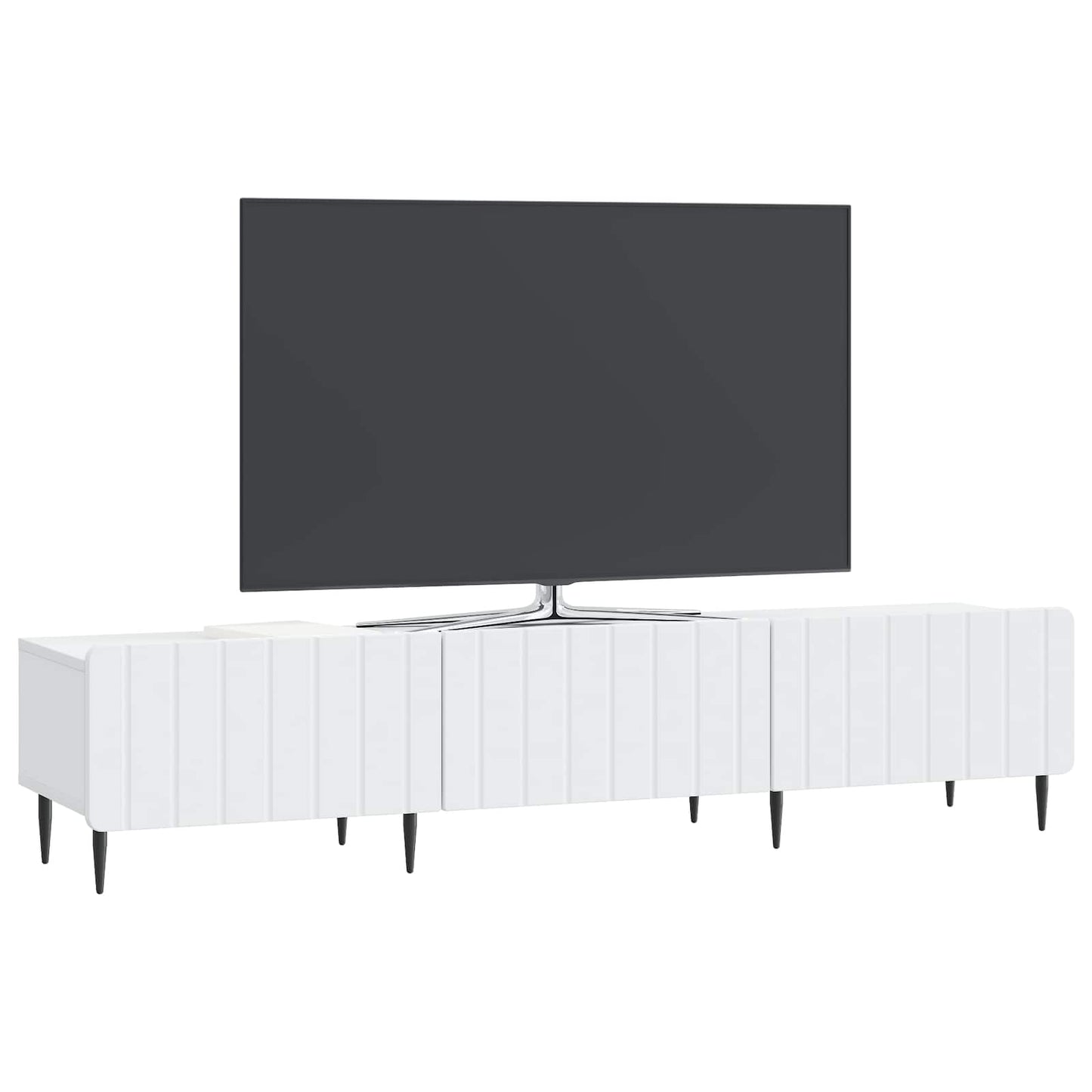 TV szekrény fiókkal Fehér 147 x 34,5 x 32 cm Szerelt Fa