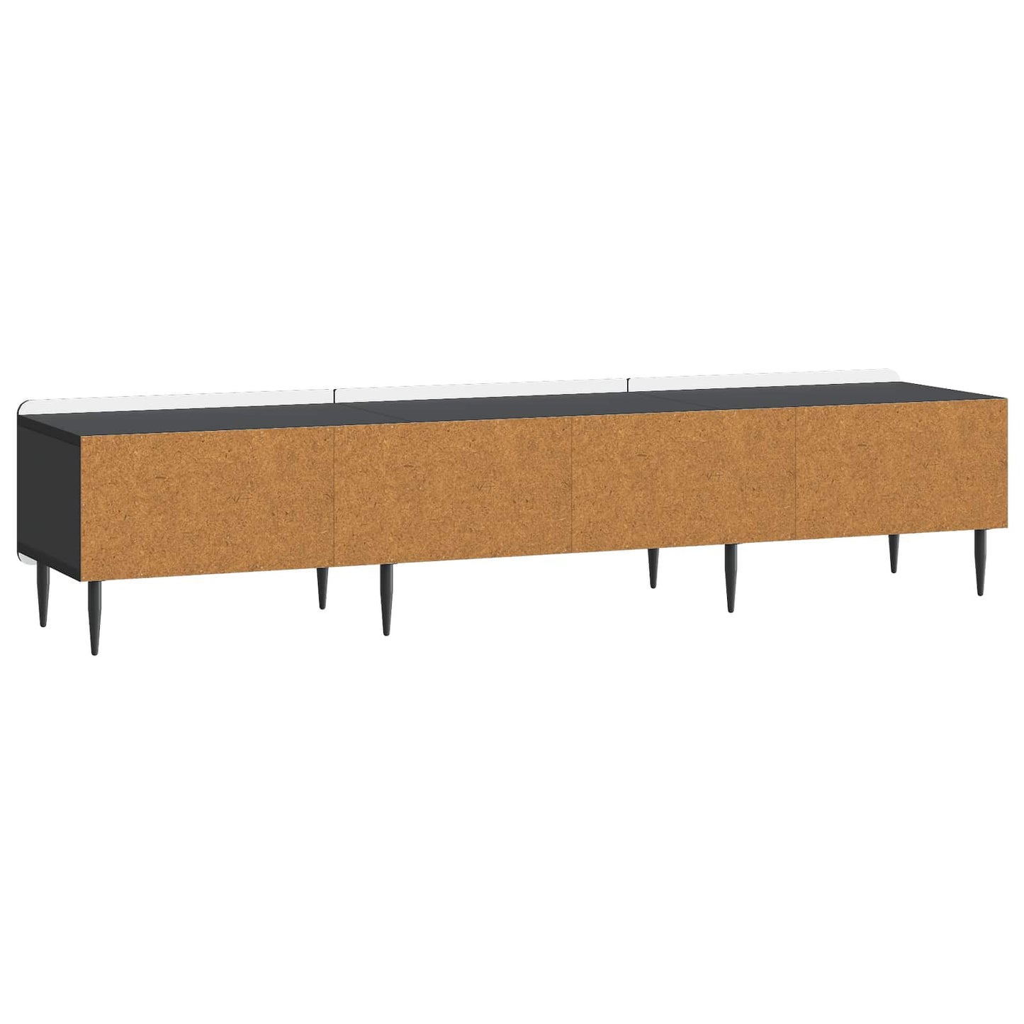 TV szekrény fiókkal Fekete 147 x 34,5 x 32 cm Szerelt Fa