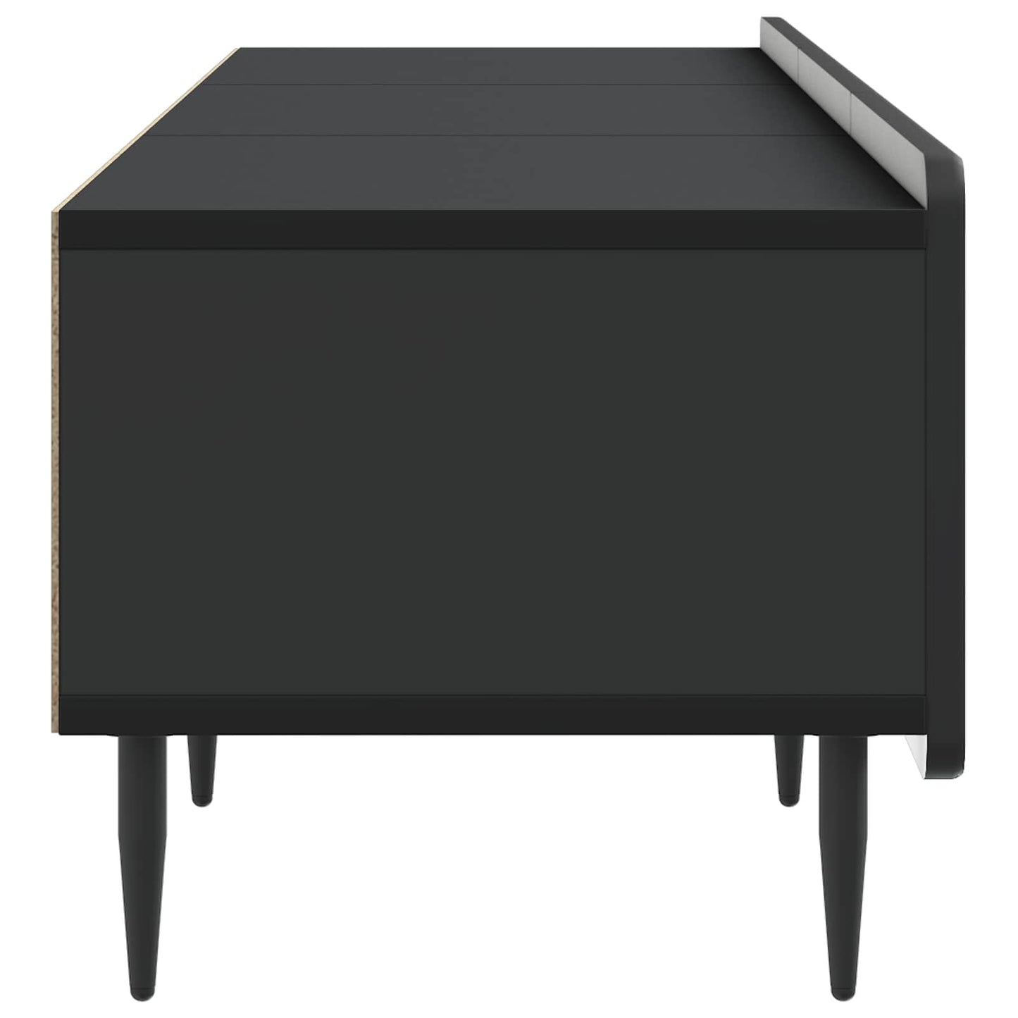 TV szekrény fiókkal Fekete 147 x 34,5 x 32 cm Szerelt Fa