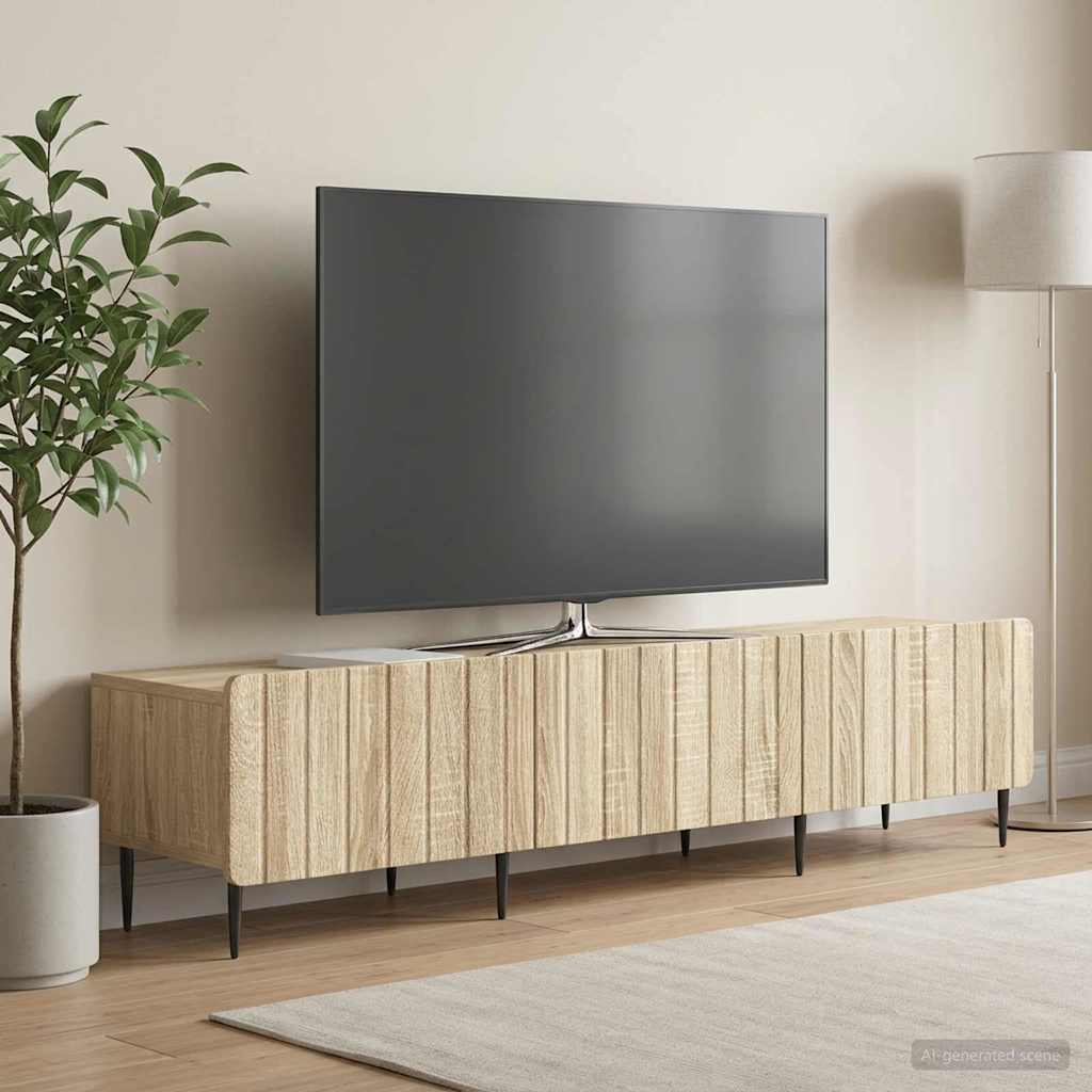 TV szekrény fiókkal Sonoma Tölgy 147 x 34,5 x 32 cm Szerelt Fa
