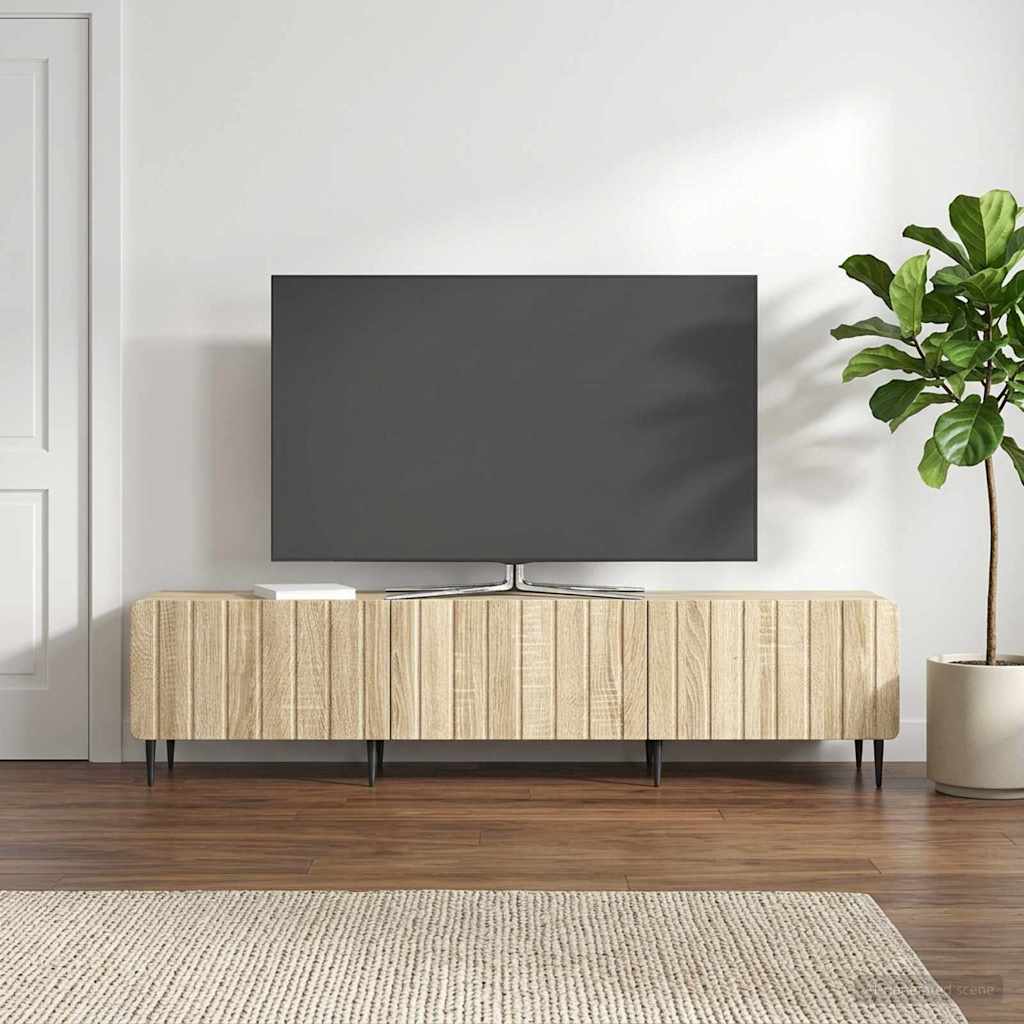 TV szekrény fiókkal Sonoma Tölgy 147 x 34,5 x 32 cm Szerelt Fa
