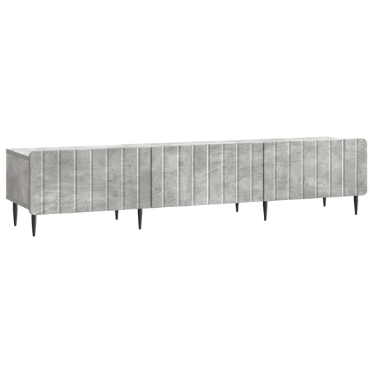 TV szekrény fiókkal Betonszürke 147 x 34,5 x 32 cm Szerelt Fa