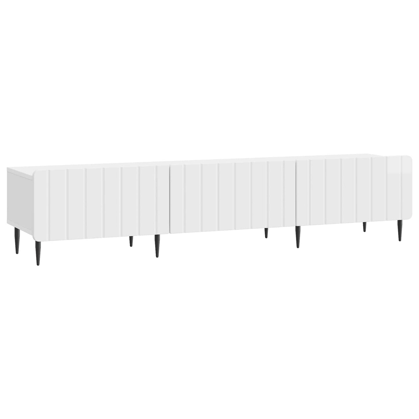 TV szekrény Magasfényű Fehér 147 x 34,5 x 32 cm Szerelt Fa