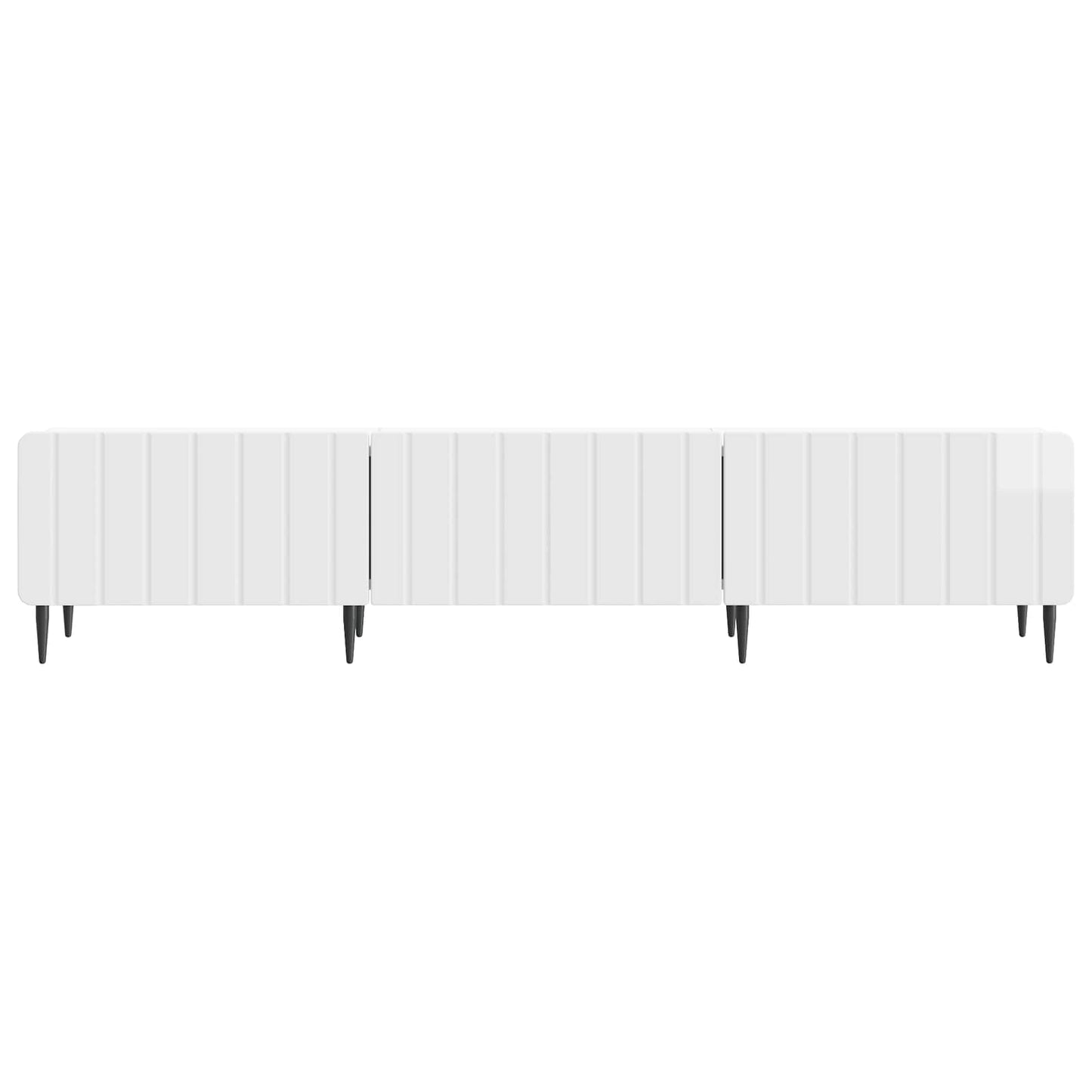 TV szekrény Magasfényű Fehér 147 x 34,5 x 32 cm Szerelt Fa