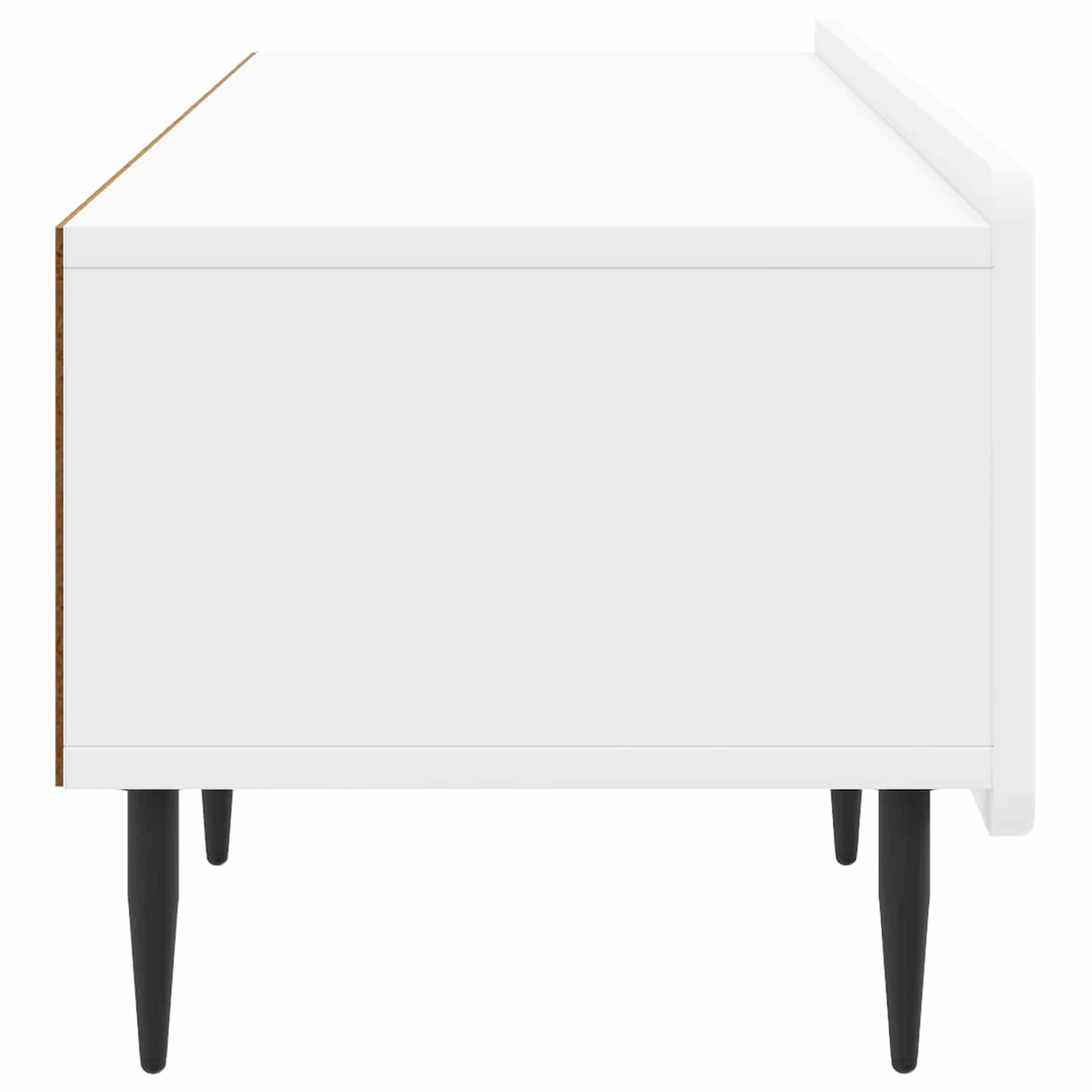 TV szekrény Magasfényű Fehér 147 x 34,5 x 32 cm Szerelt Fa