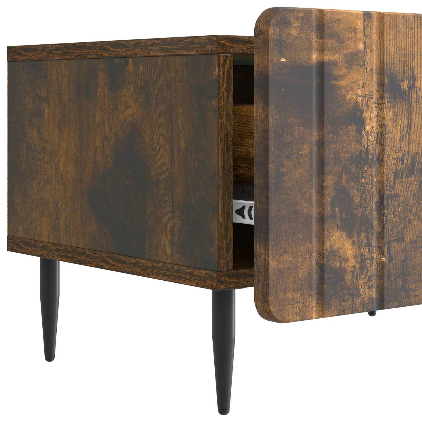 TV szekrény fiókkal Füstös Tölgy 147 x 34,5 x 32 cm Szerelt Fa