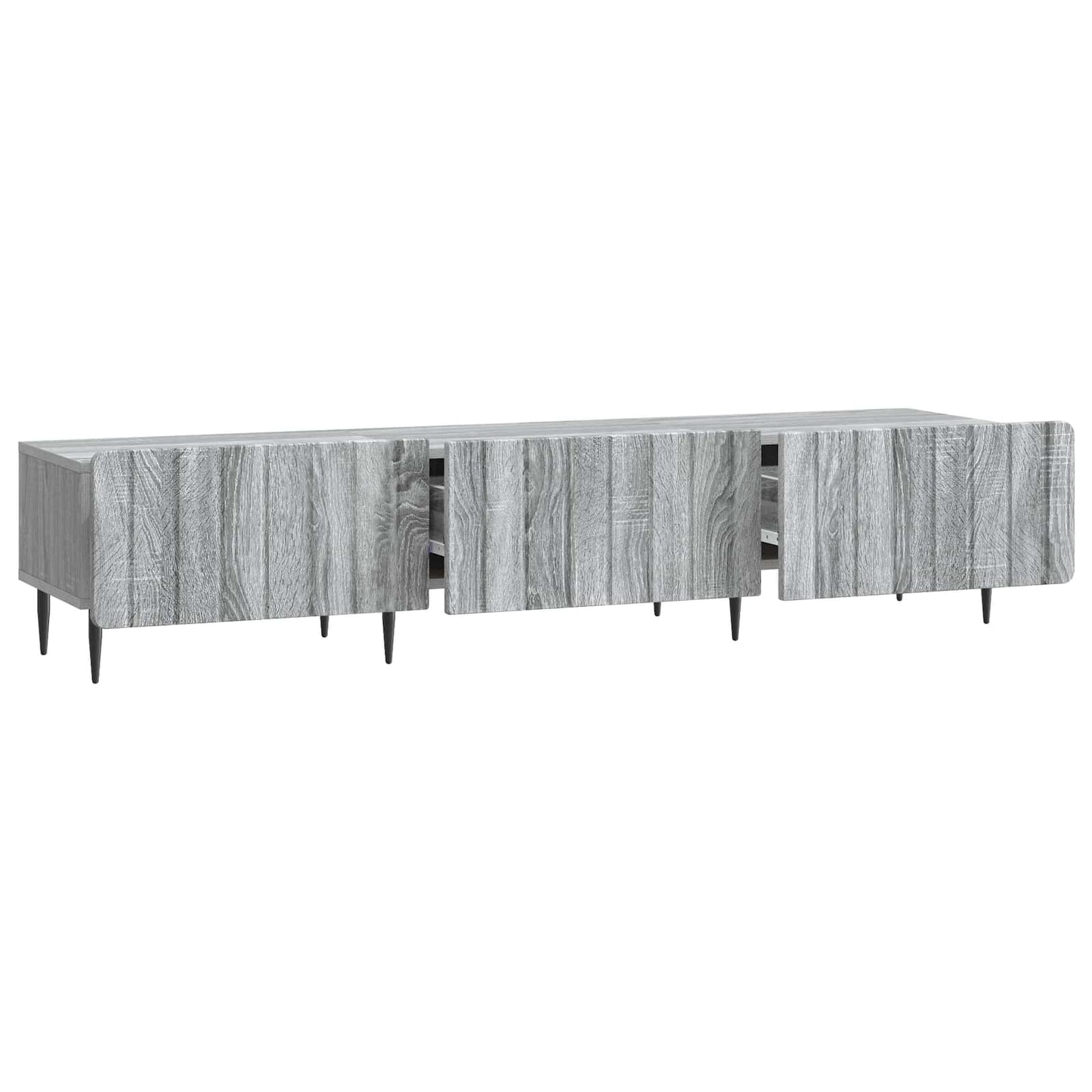 TV szekrény fiókkal Szürke Sonoma 147 x 34,5 x 32 cm Szerelt Fa