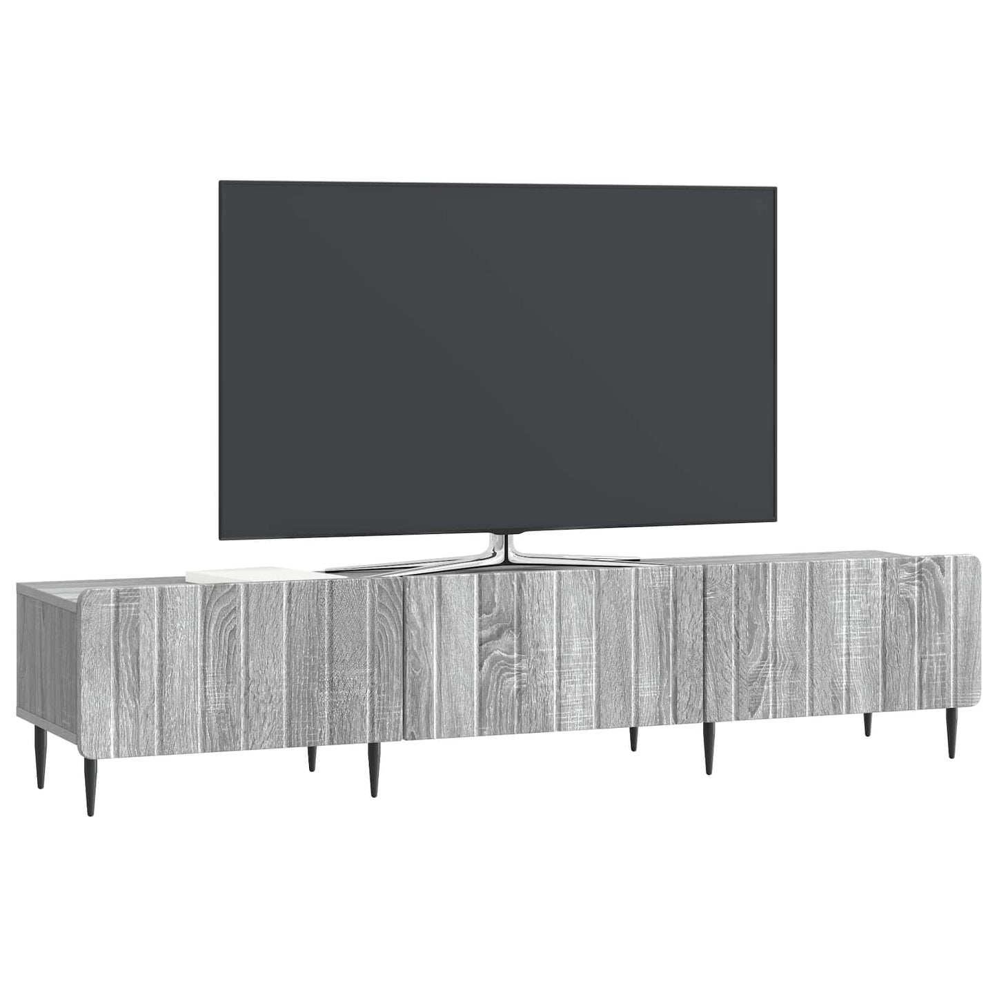 TV szekrény fiókkal Szürke Sonoma 147 x 34,5 x 32 cm Szerelt Fa