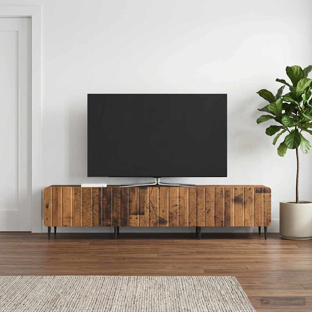 TV szekrény fiókkal Antik Fa 147 x 34,5 x 32 cm Szerelt Fa