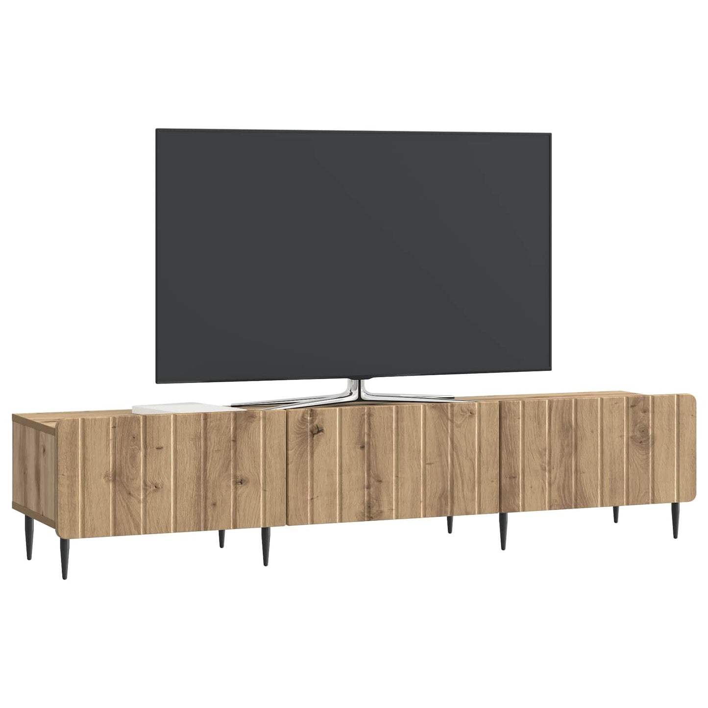 TV szekrény 147 x 34,5 x 32 cm Kézműves Tölgy Szerelt Fa