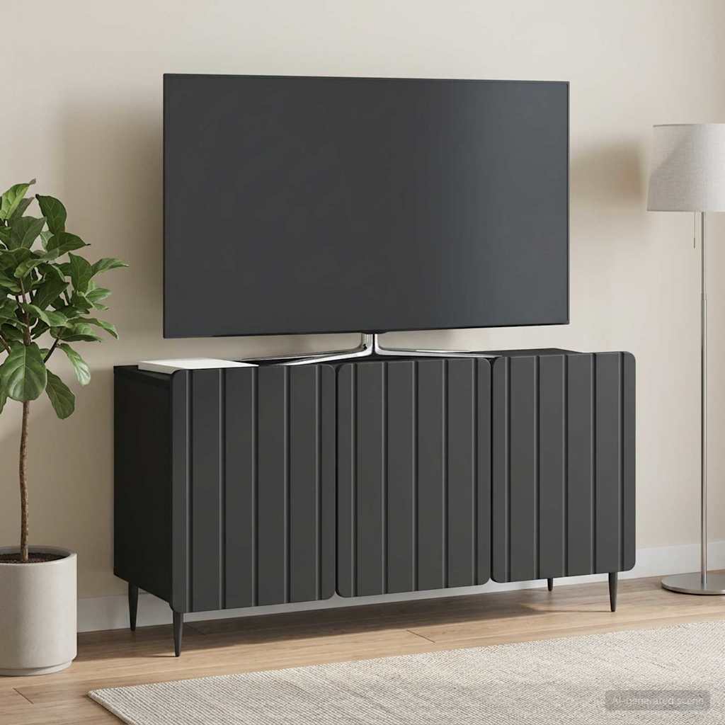TV szekrény Fekete 99 x 34,5 x 52 cm Szerelt Fa