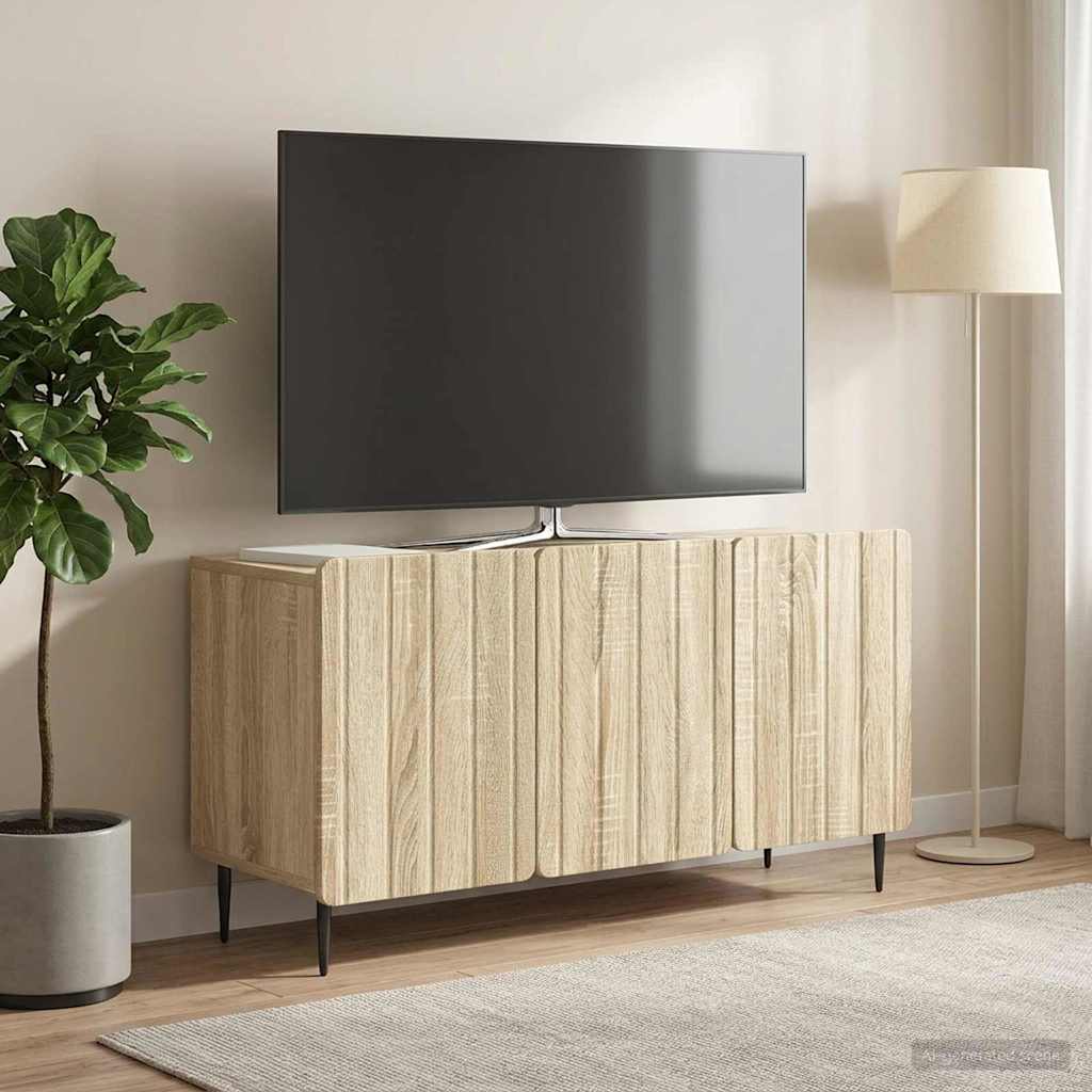 TV szekrény Sonoma Tölgy 99 x 34,5 x 52 cm Szerelt Fa