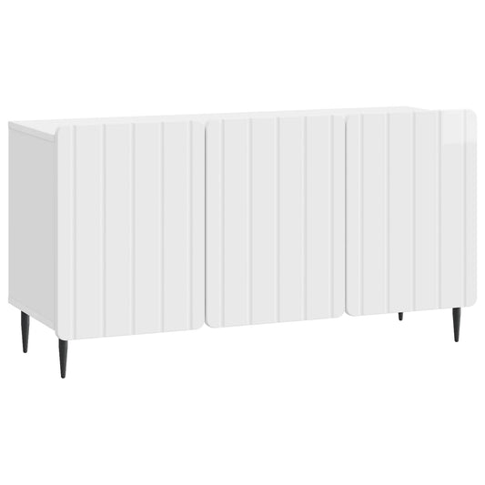 TV szekrény Magasfényű Fehér 99 x 34,5 x 52 cm Szerelt Fa