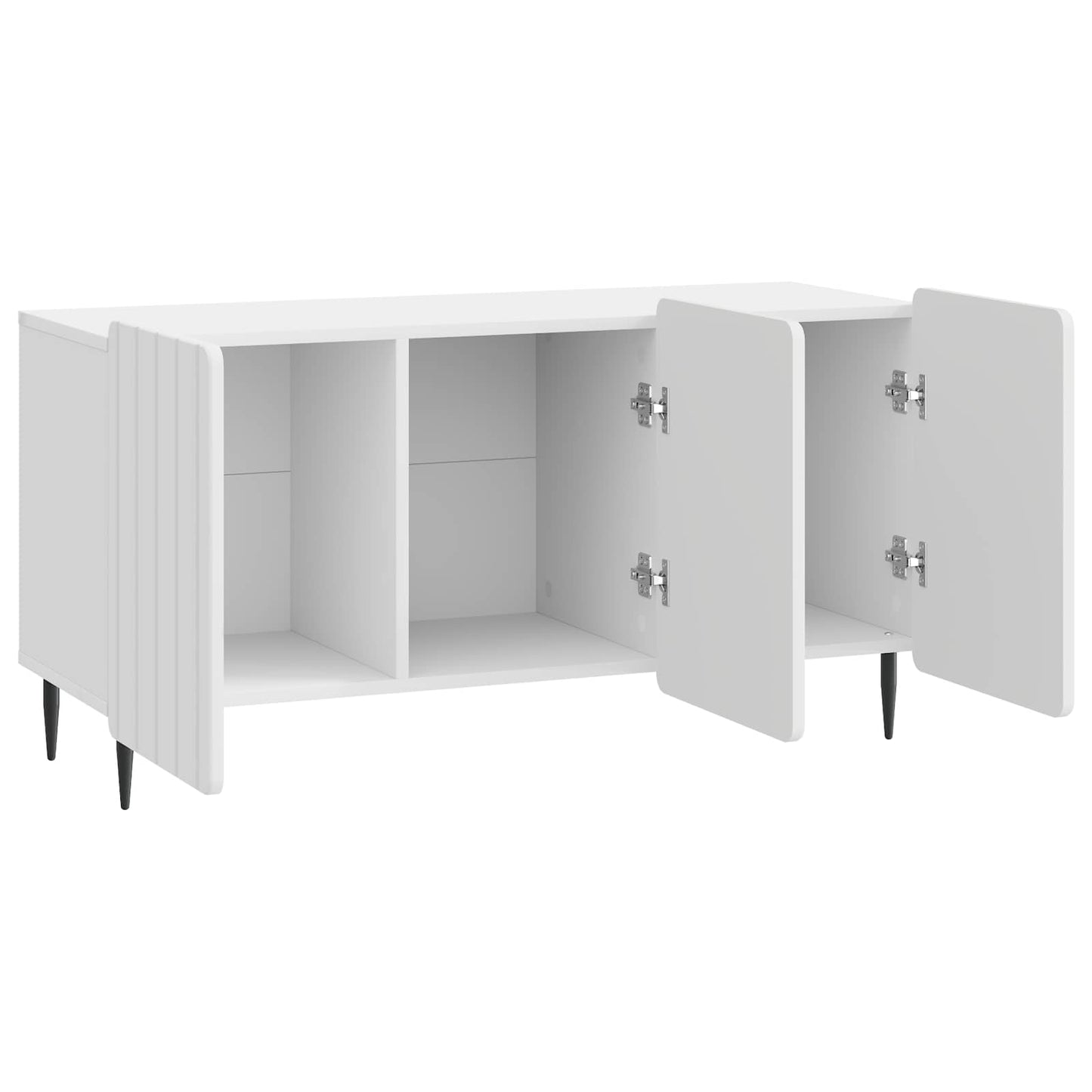 TV szekrény Magasfényű Fehér 99 x 34,5 x 52 cm Szerelt Fa