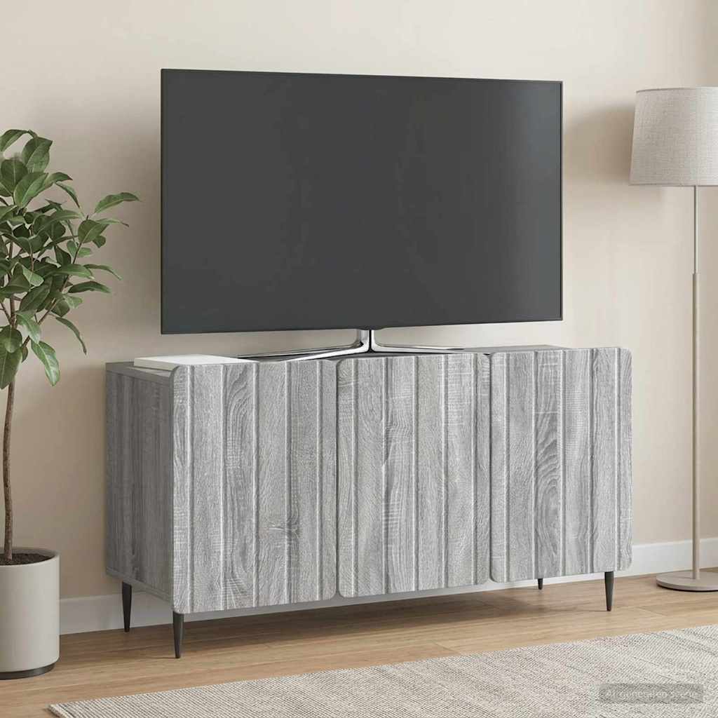 TV szekrény Szürke Sonoma 99 x 34,5 x 52 cm Szerelt Fa