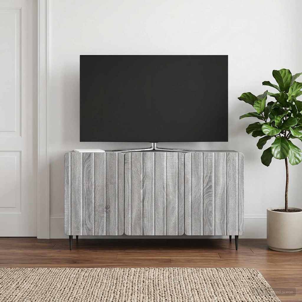 TV szekrény Szürke Sonoma 99 x 34,5 x 52 cm Szerelt Fa