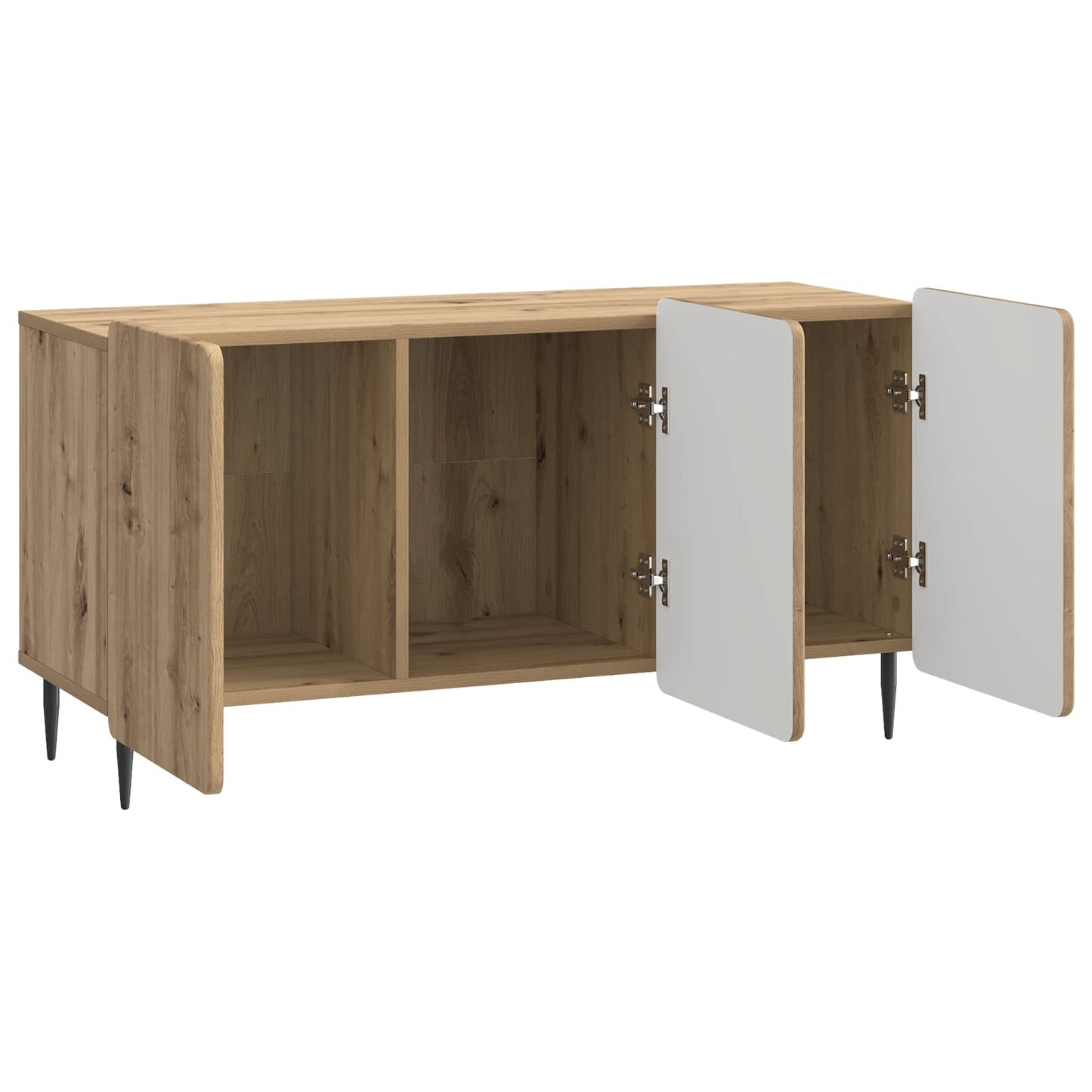 TV szekrény 99 x 34,5 x 52 cm Kézműves Tölgy Szerelt Fa