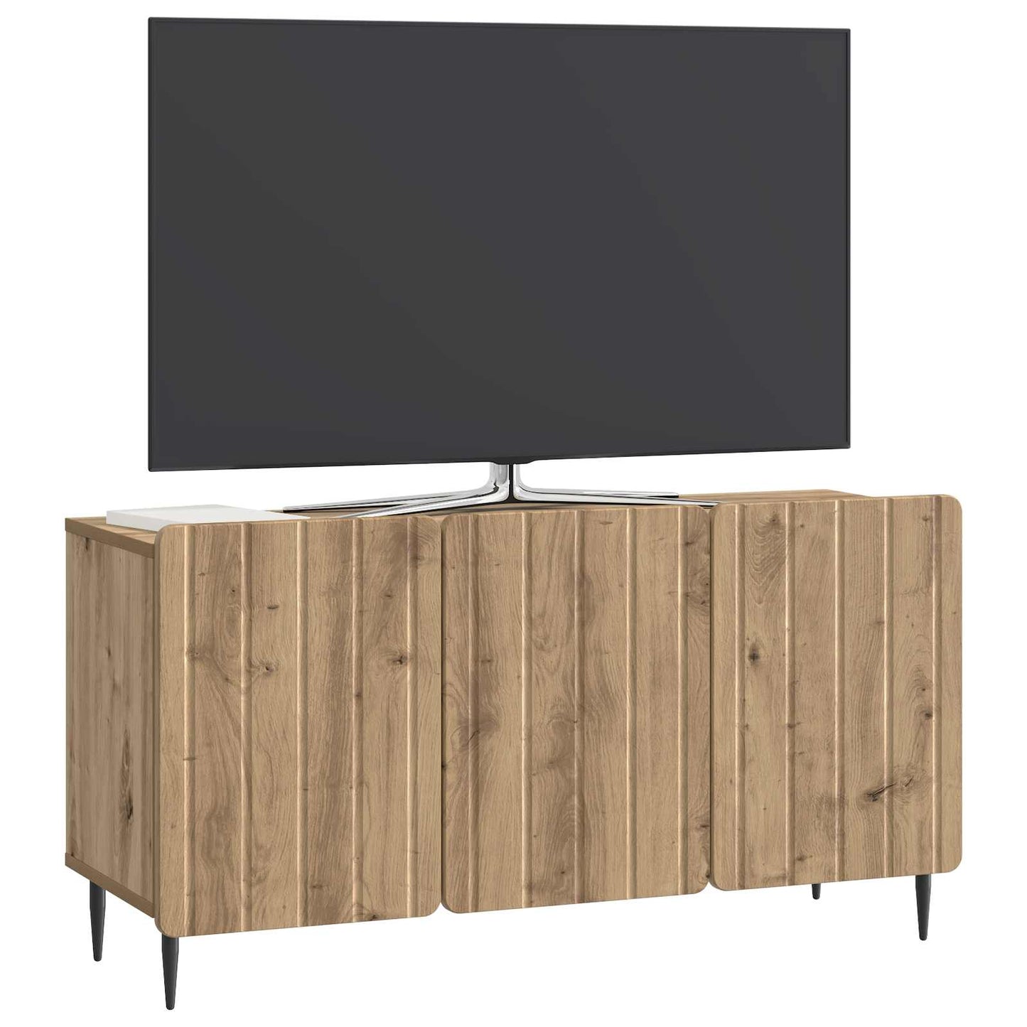 TV szekrény 99 x 34,5 x 52 cm Kézműves Tölgy Szerelt Fa