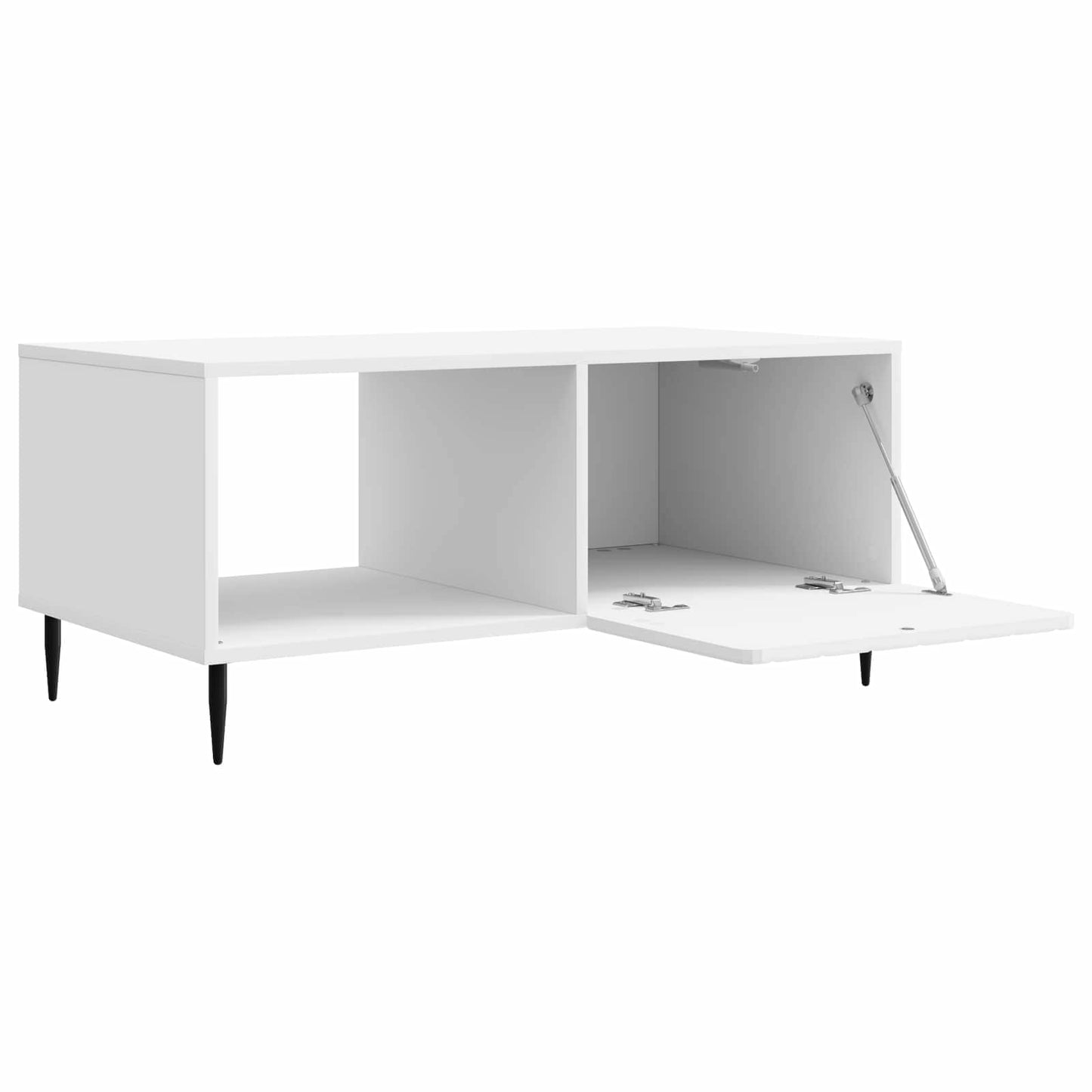 Dohányzóasztal Magasfényű Fehér 90 x 50 x 40 cm Szerelt Fa