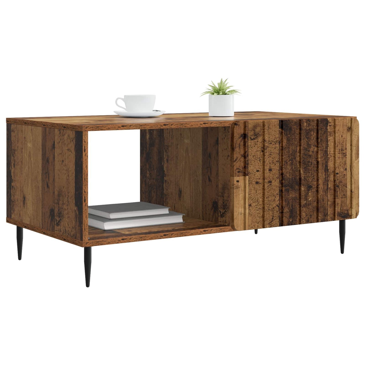 Dohányzóasztal Antik Fa 90 x 50 x 40 cm Szerelt Fa