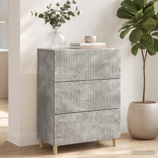 Fiókos szekrény Betonszürke 66 x 34,5 x 90 cm Szerelt Fa