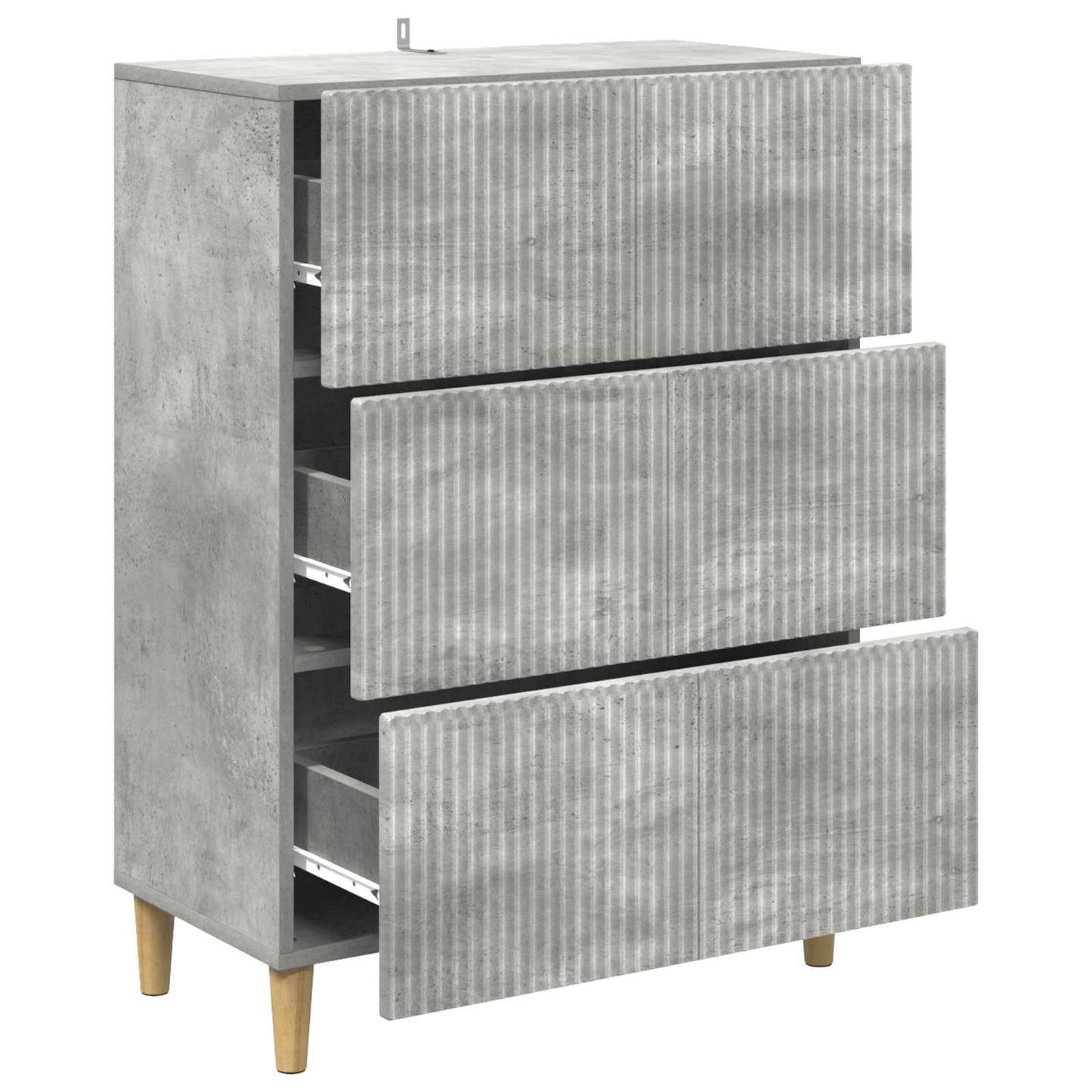 Fiókos szekrény Betonszürke 66 x 34,5 x 90 cm Szerelt Fa