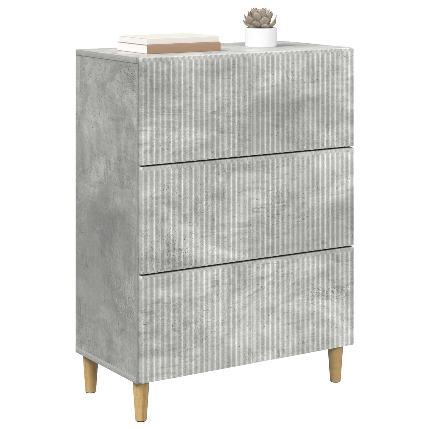 Fiókos szekrény Betonszürke 66 x 34,5 x 90 cm Szerelt Fa